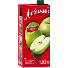 Сок яблочный "Любимый", 1.93 л