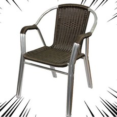 야외가구 치킨집 편의점 제과점 야외전용 알루미늄 의자 카페의자 테라스꾸미기, 명진 두줄라탄