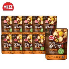 [해표] 맛집 바지락 순두부 찌개양념 120g, 10개