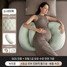 임산부베개 허리보호 측면수면베개 복부지지대 U자형 베개 수면용 임신베개용품, 미국산 프로바이오틱 원단 탈부착 세탁 가능
