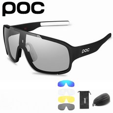 POC 사이클링 선글라스 야외 스포츠 편광 안경 남자 여자 UV400 MTB 안경 산악 자전거 자전거 고글 5 렌즈|사이클링 안경류|, 1개, 단일