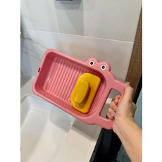작은 악어빨래판세탁일체형 속옷과 양말빨래판, 1개, 블루 악어 속옷 빨래판