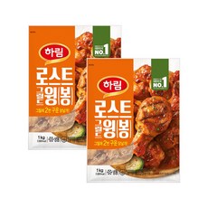 하림 로스트그릴드윙봉 1kg 2봉, 2개