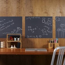붙이는 화이트보드 칠판벽지 무광유광칠판 시트지, 분필세트 (12개입)