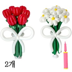 풍선꽃다발 DIY 파티 장식 용품 만들기 손펌프 세트, 1개, 레드그린+그린화이트