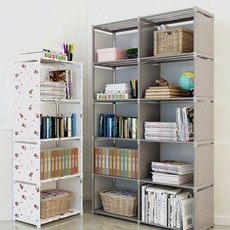 3단 4단 5단 미니 간이 낮은 작은 화이트 틈새 폭좁은 조립식 코너 이동식 슬림 DIY diy 책장 책꽂이, 10칸 책장 그레이