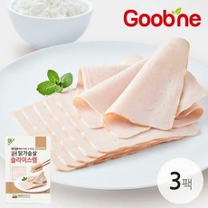 굽네 닭가슴살 슬라이스햄 100g 3팩_IQ71, 3개