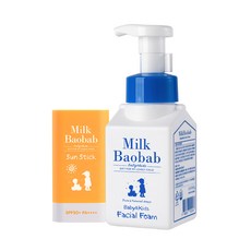밀크바오밥 베이비&키즈 선스틱 18g+페이셜 폼 300ml, 밀크바오밥 베이비&키즈 선스틱 18g+페이셜 폼 300, 1개