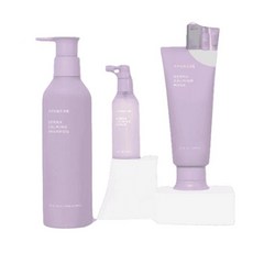 [매장정품] 아윤채 더마 카밍 헤어케어 3종 세트 (샴푸 500g + 마스크 200ml 세럼 80ml)