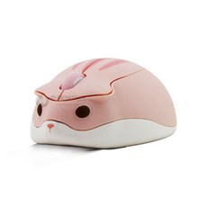 귀여운 햄스터 마우스 USB 블루투스 소리안나는 햄찌 햄토리 캐릭터 무소음 휴대용 무선 마우스, Pink, 햄스터 무선마우스