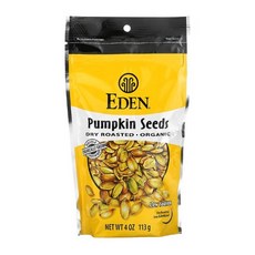 Eden Foods 유기농 호박씨 / 건조 로스트 or 매콤한 맛 / 4 oz(113 g), 1개