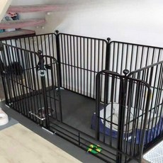반려견 대형견 울타리 케이지 개장 하우스 견사 애견, 120x60x60 블랙 소형견용