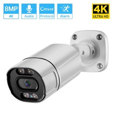 카메라 8mp 4K IP 방수 얼굴 감지 양방향 오디오 컬러 나이트 비전 5mp 야외 홈 감시 CCTV ONVIF, 01 4MP DC12V_02 3.6mm, 01 DC12V 4MP_02 3.6mm