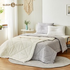  슬립앤슬립 [슬립앤슬립] 베이직울 양모 차렵이불 (S), 아이보리 