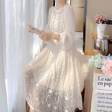 간절기 긴팔 레이스 원피스 TYV2251