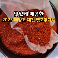 [맛있게 매콤한] 대용량 2023년산 햇고추가루 태양초 국산 국내산 매운 햇 고춧가루 신선한 빛깔좋은 김장 고추가루 5근 10근, 1개, 5kg