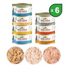 알모네이쳐 HFC 내츄럴 캣(7종) 70g x 6개/고양이습식사료, 6개, 원료 혼합 (품절제외/임의발송)