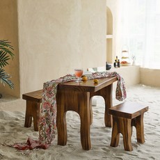 민규네고가구 원목사각2인식탁 (사각의자) 전통 엔틱 고전 테이블 식탁세트