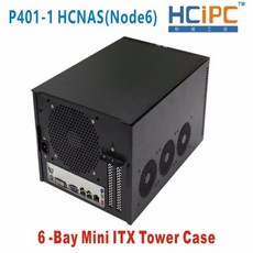 HCiPC 6Bay Mini ITX 타워 케이스 6Bay NAD HDD 인클로저 P401-1 HCNAS(Node6) 6bay NAS 서버, 한개옵션0
