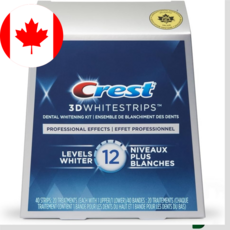 Crest 3D 치아미백 스트립 레벨12 화이트닝 트리트먼트 40개 캐나다직배송, 1개, 40ml