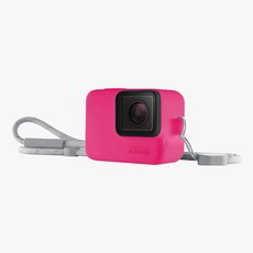 [GoPro] 고프로 슬리브+고정끈 일렉트로닉 핑크 Sleeve + Lanyard (HERO 시리즈), 단품