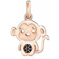 [토우(TOUS]CHINESE HOROSCOPE십이지 원숭이 펜던트 스피넬 핑크 골드 코팅