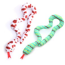 둥둥펫 고양이 캣닢 쿠션 인형 뱀 장난감, 1세트, 브라운+ 그린
