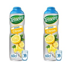 TEISSEIRE 떼세르 무설탕 레몬 농축 39컵분 600ml 2팩, 2개