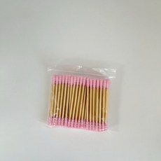 멸균면봉 가정용 귀 따기 일회용 코튼 스틱 다채로운 나선형 더블 헤드 메이크업 면봉 레이디 위생 청소 제품 100 개, [01] Pink-100pcs