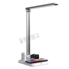 울트라망고 LED 스탠드애플 워치 이어폰 4대1 무선 충전 스탠드 airpod용 급속 무선충전기 LM108-7, 1개, 화이트