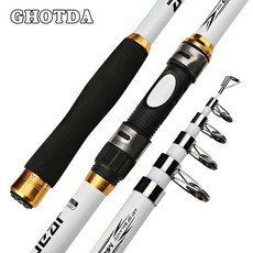 GHOTDA-잉어 낚싯대 피더 하드 FRP 탄소섬유 2.1m-3.6m 신축식 낚시 폴 피싱 로드 SRKTOP05010Z, 블랙