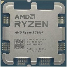 CPU 프로세서 AMD 라이젠 57500F 3.7GHz R57500F 6코어 12스레드 5N L3 32M B650M 마더보드 키트 7500F 램 세트 B650 메인보드 - 7500f