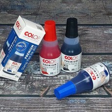 Colop 컬럽 독일산 넘버링_일부인_자동 스탬프패드용 다목적 리필 잉크 PREMIUM 801, 레드, 1통
