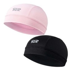 사이클링 두건 모자 쿨링 캡 헬멧 라이너 땀 흡수 러닝 비니 오토바이 아래 맞춤, black-pink