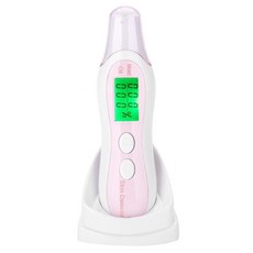 스킨 오일 테스터 페이셜 디지털 LCD 디스플레이 정밀 피부 센서 워터 분석기 (화이트) 165637, 1개