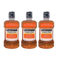 리스테린 내추럴 시트러스 구강쳥걸제, 750ml, 3개