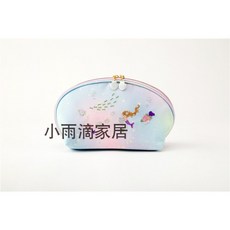 [신상 털 음 동일 디자인] 일 단위 꽃 소스 신데렐라 파 우 치 귀여운 소녀 심 버 전 휴대용 자수 액세서리 박스 수납 가방 작은 인 어 조개 껍질 가방