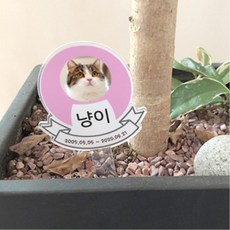 반려 동물 강아지 화분장 수목장 사진 팻말 추모액자 애도 오래쓰는 기념 튼튼한 얼굴푯말