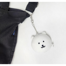 [정품] 담곰이 인형키링 거울 인형키홀더 가방고리 8cm, 1개, 화이트