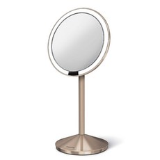 simplehuman 5 라운드 충전식 미니 여행 센서 메이크업 미러, Rose Gold - 디올손거울