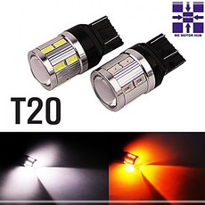 자동차 LED더블 12V 24V 말리부 알페온 수입차종 램프, T20 화이트 1개, 1개