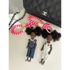 [항공배송]최화정바비키링 USA 첼시키홀더 가방꾸미기 명품 바비인형키링 백참 커스텀, 블루진, 1개