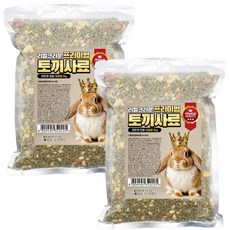 리얼크라운 프리미엄 토끼사료 대용량, 2개, 2kg