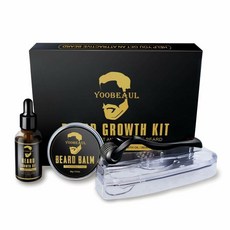 YOOBEAUL Beard Growth Kit 비어드 그로우스 키트 더마 롤러 오일 밤