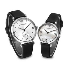 [Emporio Armani]ARMANI 알마니 AR90003 Gianni 커플가죽시계 42mm/32mm