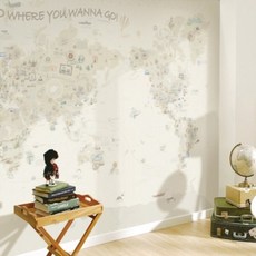 텐바이텐지도벽지