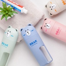 휴대용 여행용 칫솔치약통 케이스, 코끼리 핑크, 상세설명 참조