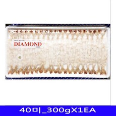 대용량식자재 노바시새우 냉동수산물 꼬리유 두절 수산물 식재료 탈각 업소용식자재 KHANH 40미 300gX1EA, 1개