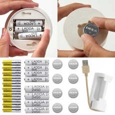이케아 충전지 충전건전지 AAA 1.2V 배터리 LADDA 라다, 1세트, 4개입