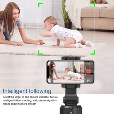 짐벌 안정기 Selfie 스틱 스마트 슈팅 휴대용 다중 각도 스마트 수평 수직 360 회전|소형 짐벌|, 1개, 단일, 단일